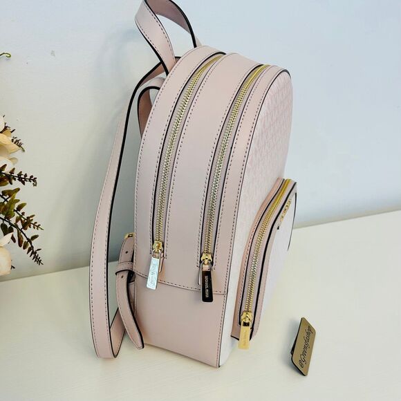 Michael Kors Jaycee Medium Ombré Signature Logo Backpack Powder Blush - Picture 3 of 9